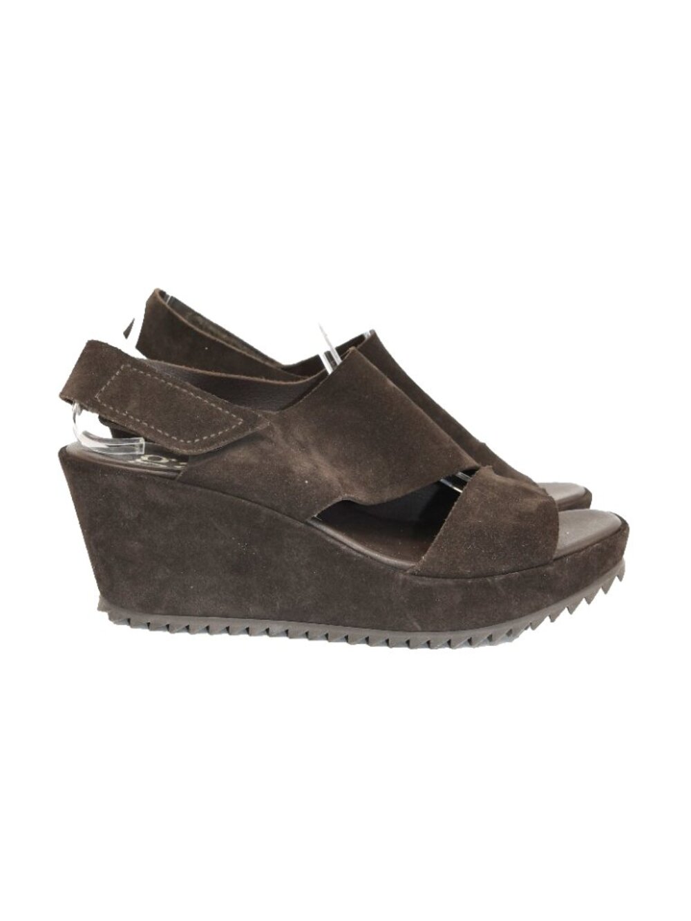 $650 Pedro Garcia Fritzi Slingback Platform Wedge Sandal CHOCOLATE 40 (DD16)